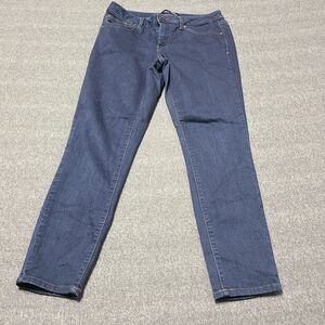 1822 Womens Jeans 8 Blue Skinny Straight Stretch Denim Pants